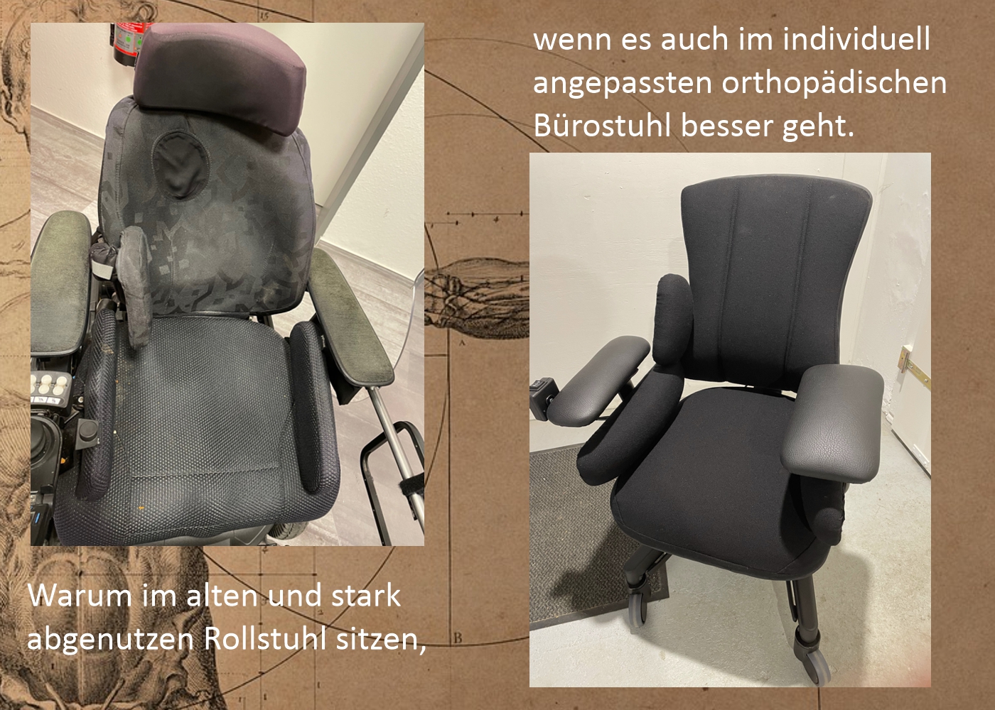 Orthopädischer Bürostuhl