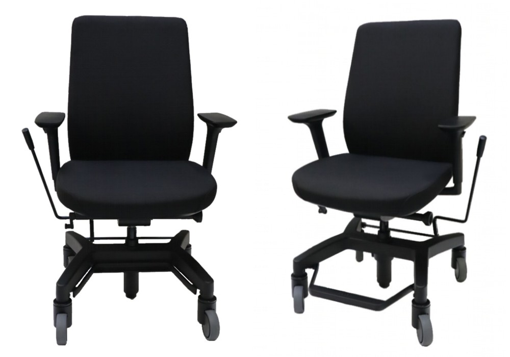 Handgebremster Bürostuhl