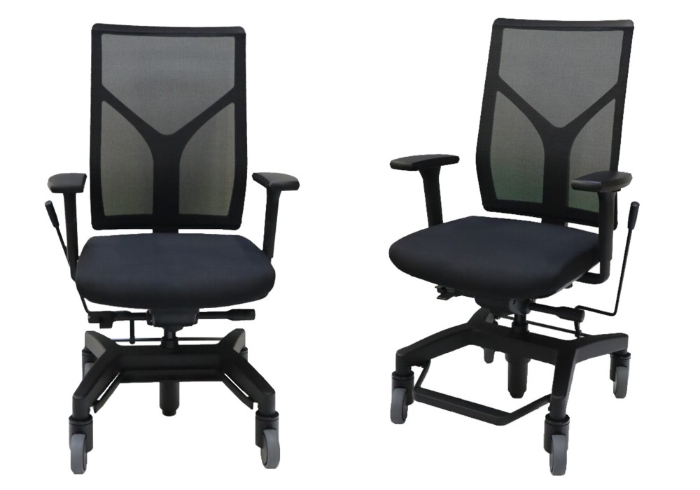 Handgebremster Bürostuhl