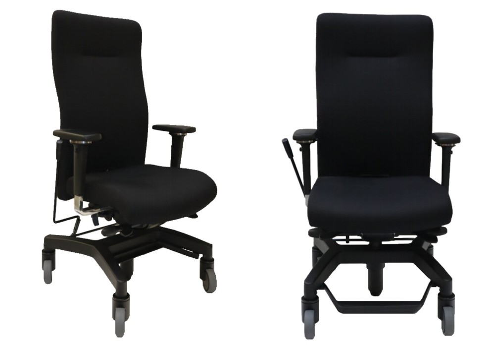 Handgebremster Bürostuhl