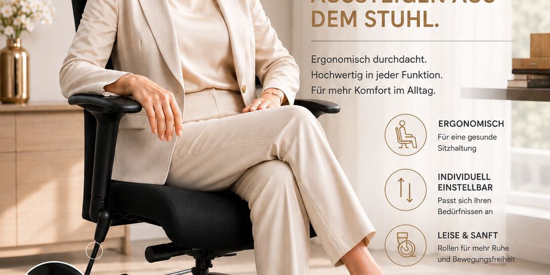 Handgebremster Bürostuhl