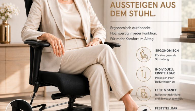 Handgebremster Bürostuhl